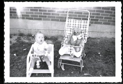 Photography baby with teddy