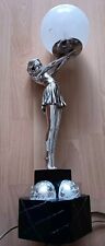 Lampe Tischleuchte Art Deco Kugelschirm Frauenskulptur "Villa Gatsby"