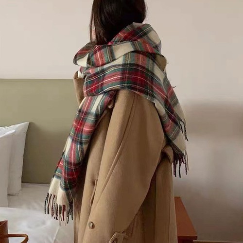 Damen pashmina schal - damen, karo