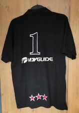 Werbe Polo Shirt MyGuide No.1  XL schwarz mit Aufnähern, Logos (neuwertig)