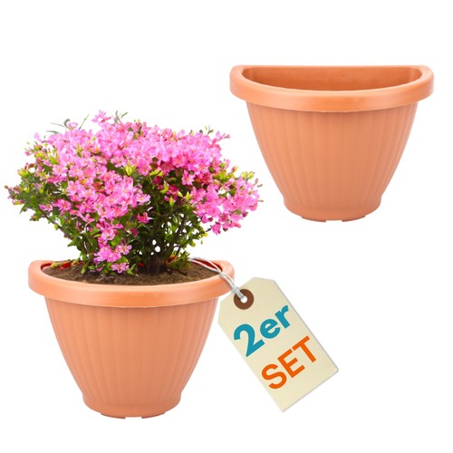 2er set blumentopf wand blumen - 2er,