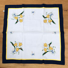 Tischdecke Mitteldecke Tischwäsche 85 x 85cm Stickerei Ostern Vintage 90er