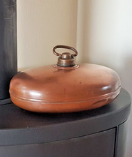antike Wärmeflasche, Kupfer