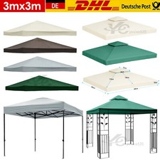Ersatzdach Pavillon 3x3m Wasserdicht Doppeldach Einzeldach Dachplane Gartenzelt