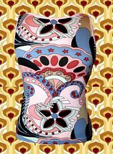 177✪ 60er 70er Jahre Retro Panton Ära Shirt Psychedelic Vintage Muster Gr. 42