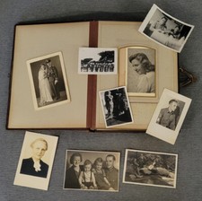 Jugendstil Leder Fotoalbum mit