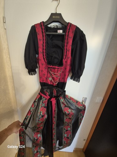 Seiden dirndl gamsbock - seiden-dirndl,, rot
