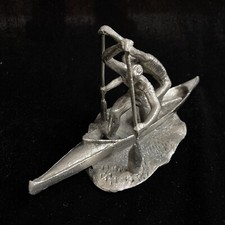 Metalskulptur Kanadier Ruderer