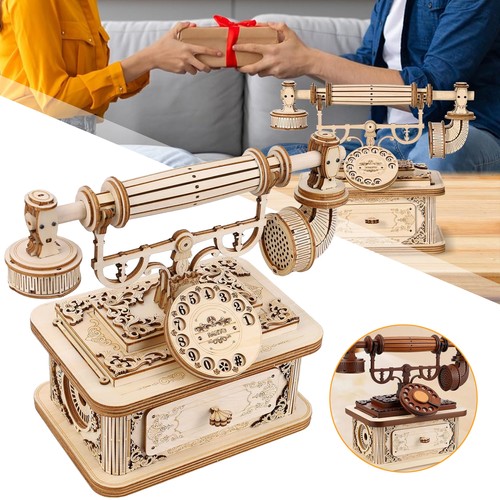 Retro telefon holz - telefon,