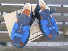 ID NATURE HESSNATUR Sandale Schuhe Leder pflanzlich gegerbt Blau öko bio 32 31