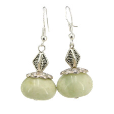 BAILYSBEADS wunderschöne Jade-Ohrringe Ohrhänger neu 925er Silber Ohrhaken 