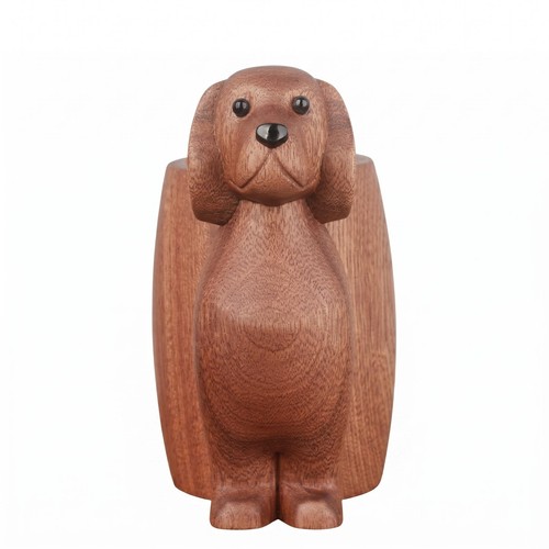 Holz stifthalter hund - holz-stifthalter, tierform