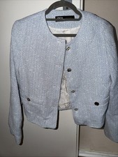 Zara Jacke Blazer Hellblau XS