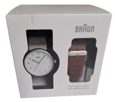 Braun Quartz Armbanduhr mit zwei Armbänder 