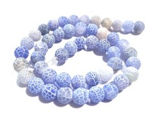 Achat 8mm blau matt frosted