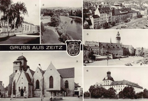 Postkarte zeitz rathaus - rathaus, &