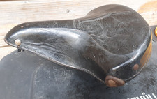 großer ur alter ledersattel fahrrad sattel gefedert union