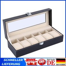 6er Uhrenbox aus PU-Leder -