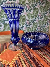 Vintage bleikristall vase - vintage,