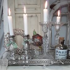 Paar Kerzenleuchter, Bauernsilber, Landhaus, shabby chic