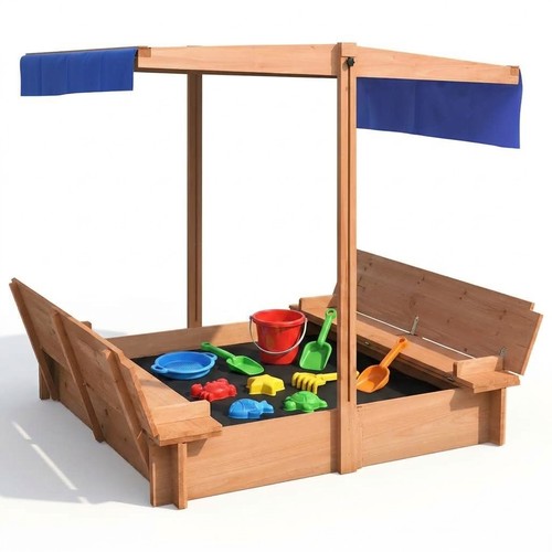 Sandkasten mit dach holz - mit,