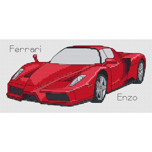 Ferrari enzo kreuzstich design - ferrari,