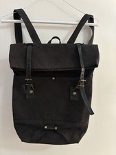 Rolltop Rucksack Canvas Leder