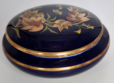 Porzellan Deckel-Dose Royal Porzellan Bavaria KPM Germany Handarbeit Echt Cobalt