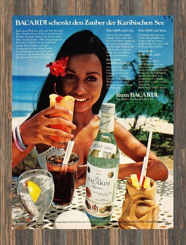Bacardi reklame werbeanzeige - bacardi,