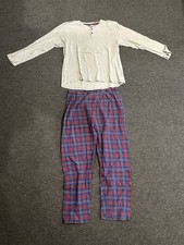 Pyjama, Schlafanzug für Männer/Jungen, Gr. L rot/grau kariert - wie NEU