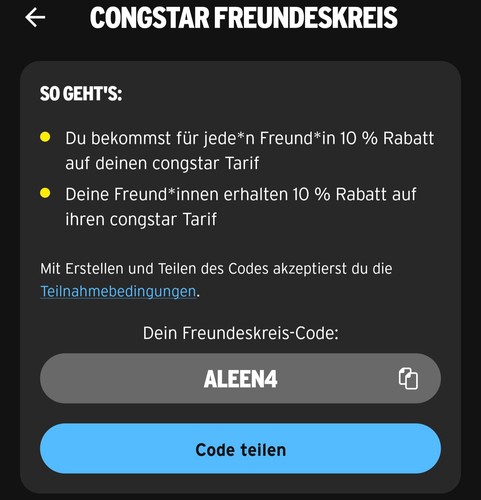 Rabatt auf congstar tarife - rabatt,
