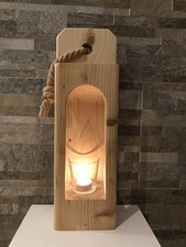 Windlicht Laterne Altholz 45cm Holzbalken Skulptur Unikat Lampe Handmade