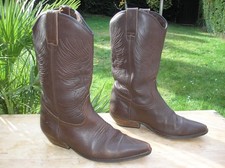 BILL MONTANA Cowboystiefel, Westernstiefel, Gr. 41, Echtleder, braun