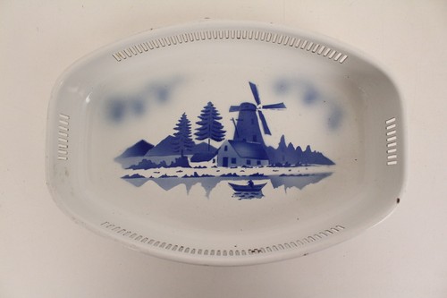 Emaille brotschale delfter - emaille,