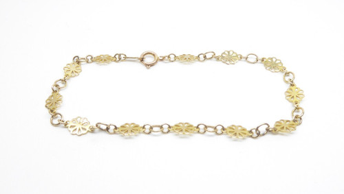 Gold blume gliederarmband - gold,