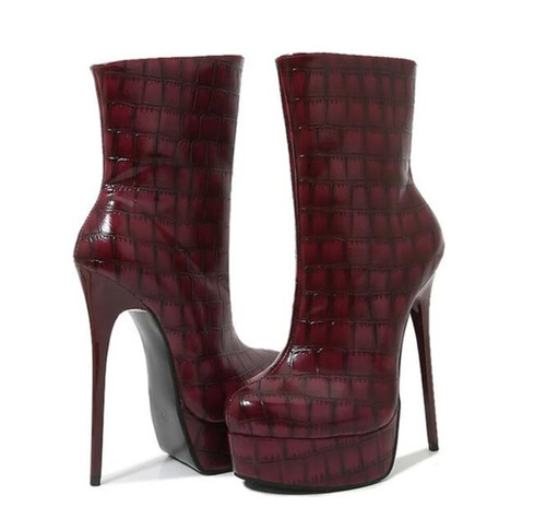 Plateau stiefeletten stiletto - stiefeletten,