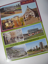 2  Ansichtskarten  mit Tatra-Straßenbahnen in Plauen  (DDR Ostalgie)