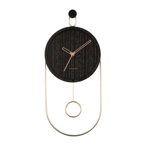 Wanduhr mit goldenen zeigern - wanduhr,