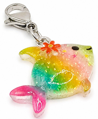 Fisch regenbogen charm - charm, clip