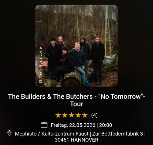 Tickets the builders and - the,