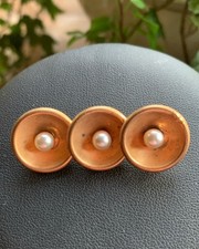 Gablonzer Brosche Amer. Double, Vintage , Schmuckperlen.      449