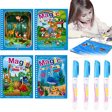 Kinder Malbuch Malen mit Wasser Aqua Doodle Stift Magic Book Water Painting Buch