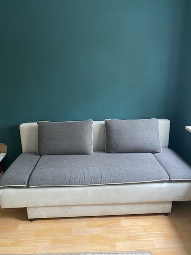 Sitzer sofa grau - 2-sitzer, grau/beige