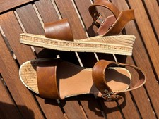 Sandalen 40 braun cognac Kork