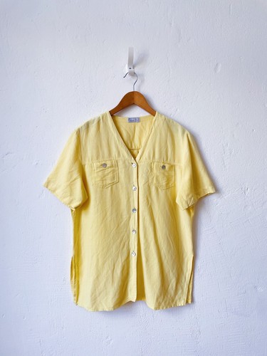 Vintage leinenbluse m - gr.,