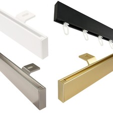 Gardinenstange Gardinenschiene Unischiene eckig zur Deckenmontage 1-läufig