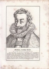 orig. Holzstich Portrait