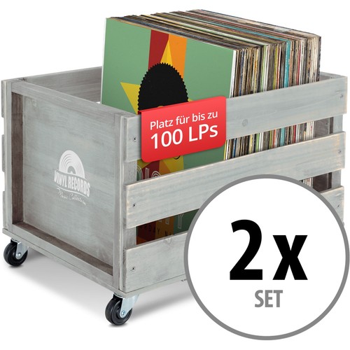 Schallplatten vinyl box - 2x,