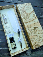 Schreibset unbenutzt mit Feder Tinte Leonardo da Vinci edel !!