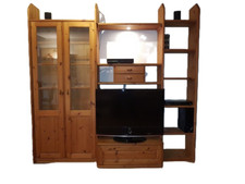 Wohnzimmerschrank Wohnwand Kiefer vollmassiv gelaugt und geölt 